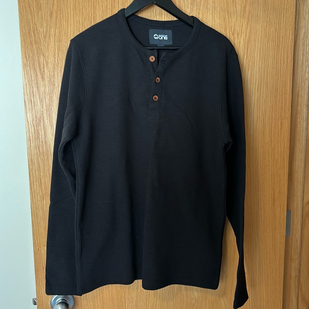 Warehouse One ottoman knit Henley